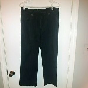 Banana Republic cropped, pink pinstripe pants